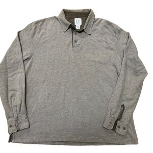 Field Gear Polo Sweater Olive Houndstooth Men's Large 100% Cotton Button Cuff‎